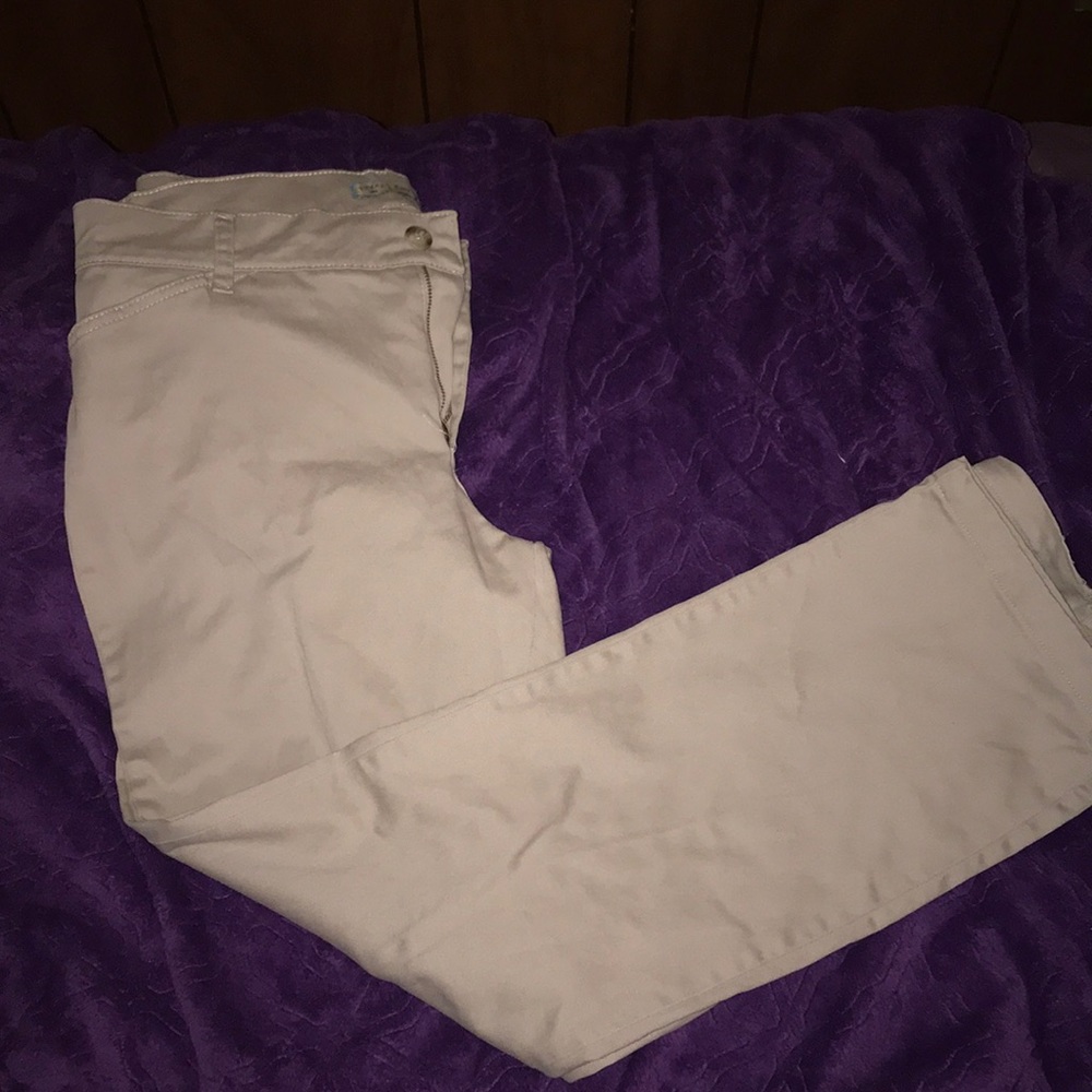 Mid-Rise Boot-Cut Khakis for Women